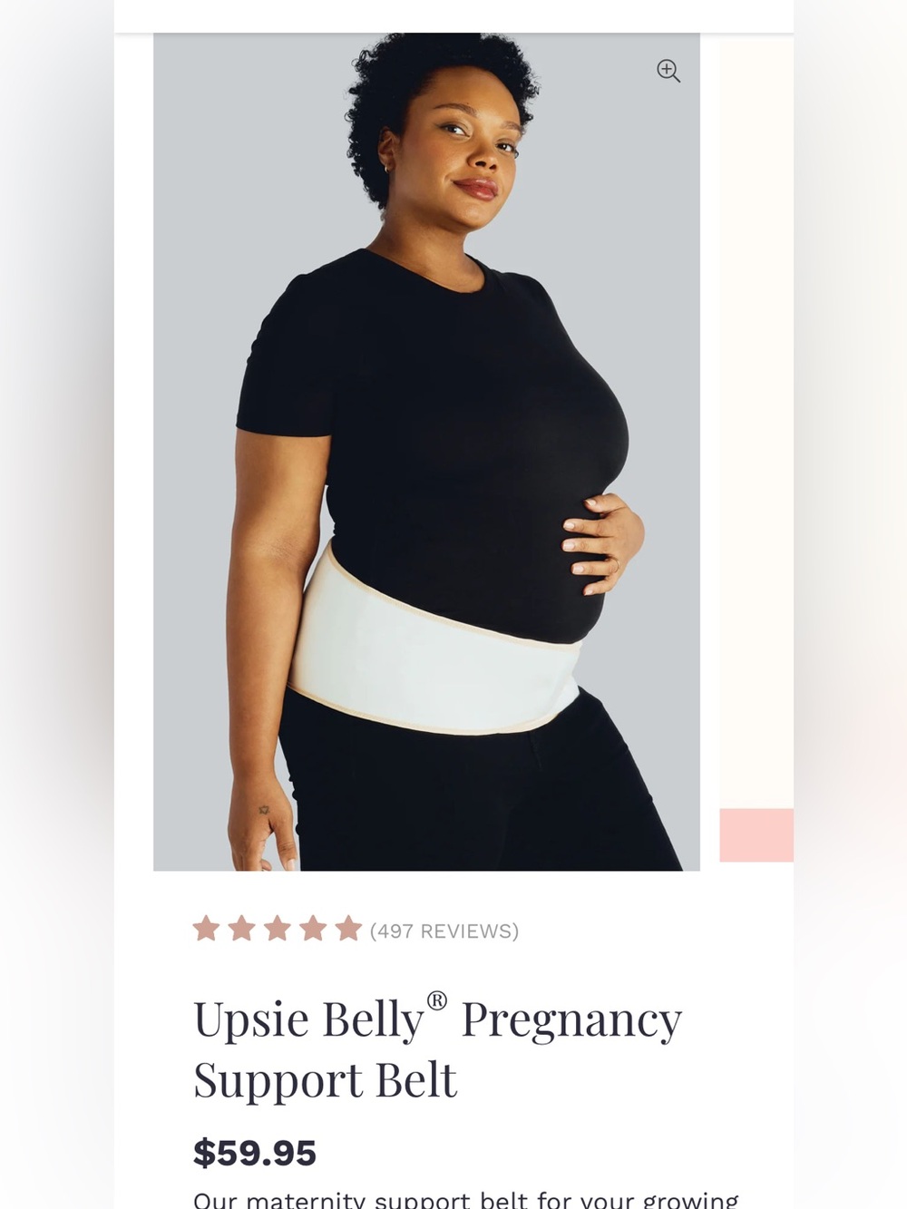 Belly Bandit Black Pregnancy Support Belt